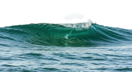 Ocean wave breaking with power isolated PNG with Transparent Background