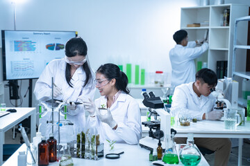 In the green laboratory, science and chemistry merge as biology experts conduct research, test each experiment carefully, and aim to improve global health.