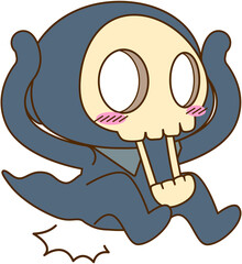 Dark Fantasy Grim Reaper Sticker Collection for Halloween Fun