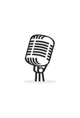 Vintage microphone graphic