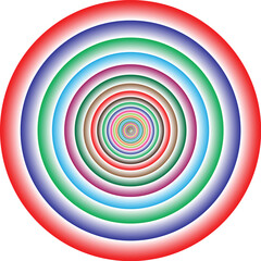 Abstract Concentric Circles Rainbow Gradient