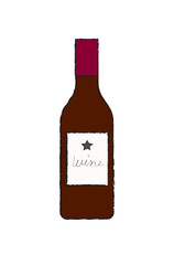 手描き風ワインボトルのアイコン