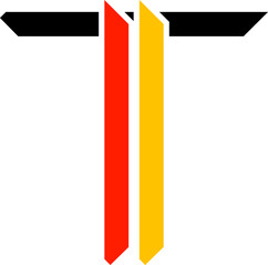 letter T icon design abstract monogram vector logo template