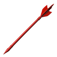 Vibrant Crimson Red Arrow with Striking Profile for Attention-Grabbing Designs