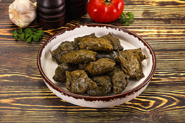 Stuffed dolma - meat in grape leaves