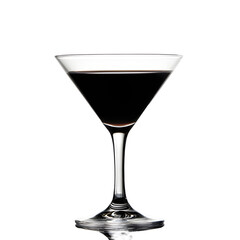 Elegant Martini Glass Silhouette on Dark Background with Beverage