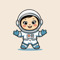 Charming astronaut happily juggling glowing space fruits while floating in zero gravity, with stars twinkling all around.