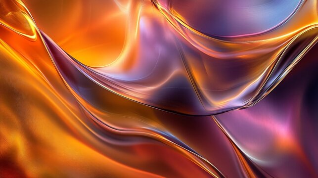 Abstract flowing lines with a dynamic and graceful wavy design and warm color palette