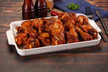 Hot and spicy Buffalo chicken wings