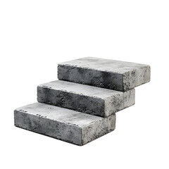 Concrete Steps Isolated on White Background - Professional Architecture Design