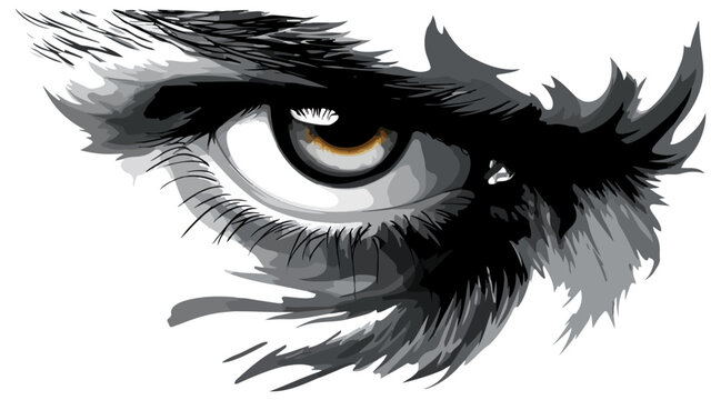 Detailed animal eye illustration