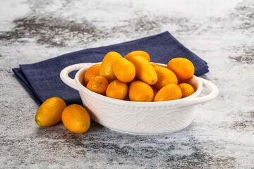 Sweet juicy tropical fruit kumquat