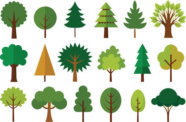 Extensive collection of detailed tree graphics