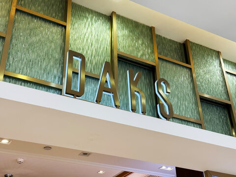 Shanghai,China-July 2nd 2025: DAKS brand logo store sign