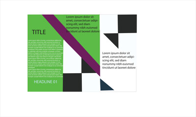 Brochure design template with abstract geometric graphics — Avery System, IpsumCo Series