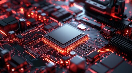 Obraz premium Personal computer processor. Personal Computer