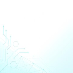 Minimal Tech Background with Left Corner Design