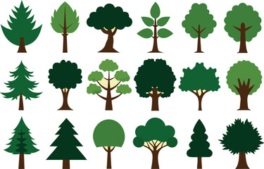 Extensive collection of detailed tree illustrations