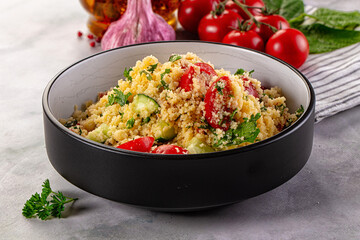 Cous cous with vegetables tabulle