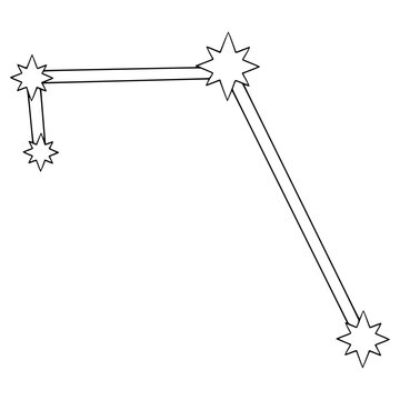 sextans constellation illustration hand drawn outline vector