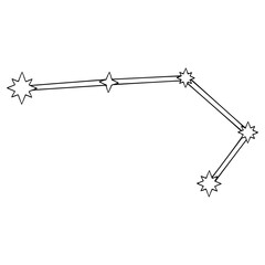sculptor constellation illustration hand drawn outline vector