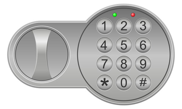 safe lock for secure storage and closure vector illustration isolated on white background