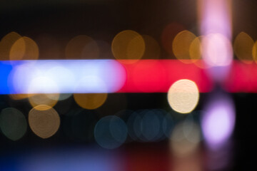 Abstract bokeh at night city