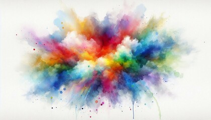 Rainbow Watercolor Splash
