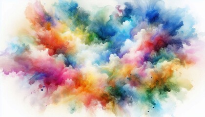 Rainbow Watercolor Splash
