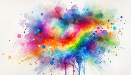 Rainbow Watercolor Splash
