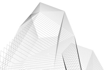 Abstract architecture, vector 3d background