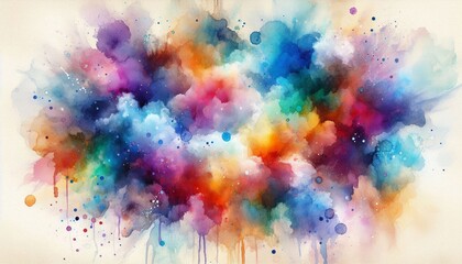 Rainbow Watercolor Splash
