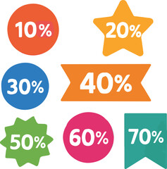 Discount badge collection Illustration
