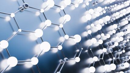 Glowing 3D connected nodes