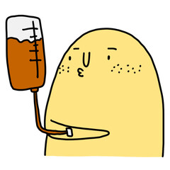 illustration of lemon cheese loading vitamin