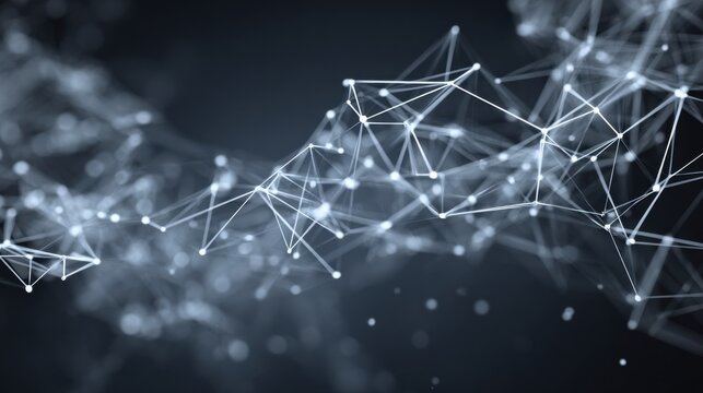 glowing network connections abstract art