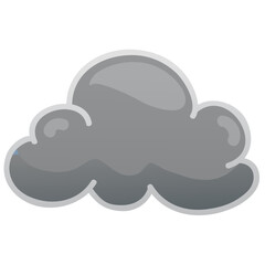 Seasonal Weather Sticker Set: Cartoon Clouds, Sun & Rain