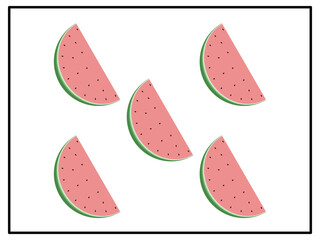 vector illustration of a slicce watermelon