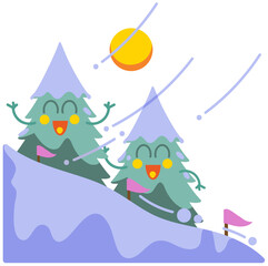 christmas card with snowman