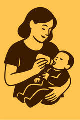 illustration feeding a child vector minimalism
Vector illustration minimalism