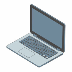Modern Laptop Computer Illustration for Technology and Digital Use