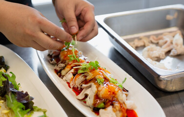  Food preparation and fine dining concept