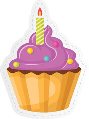 birthday cupcake with candle