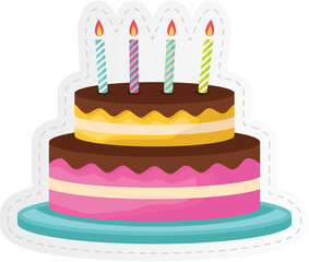 birthday cake with candles