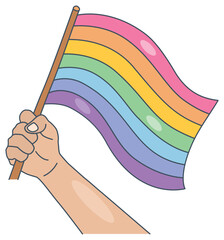 Rainbow colors LGBTQ+ Pride 