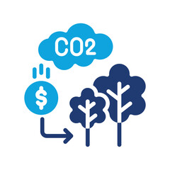 Carbon Offset mixed color icon