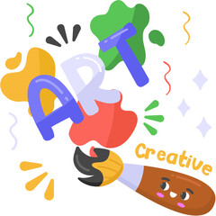 a vibrant and colorful illustration associated with art and creativity