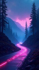 Path in the style of science fiction