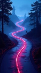 Path in the style of science fiction