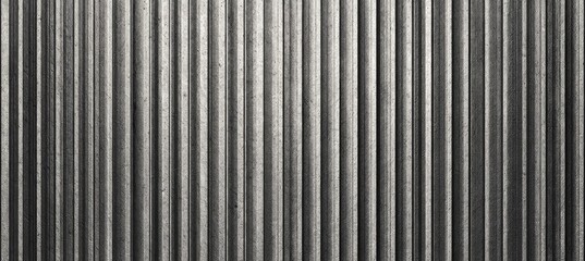 Close-up view of vertical ribbed metal panels